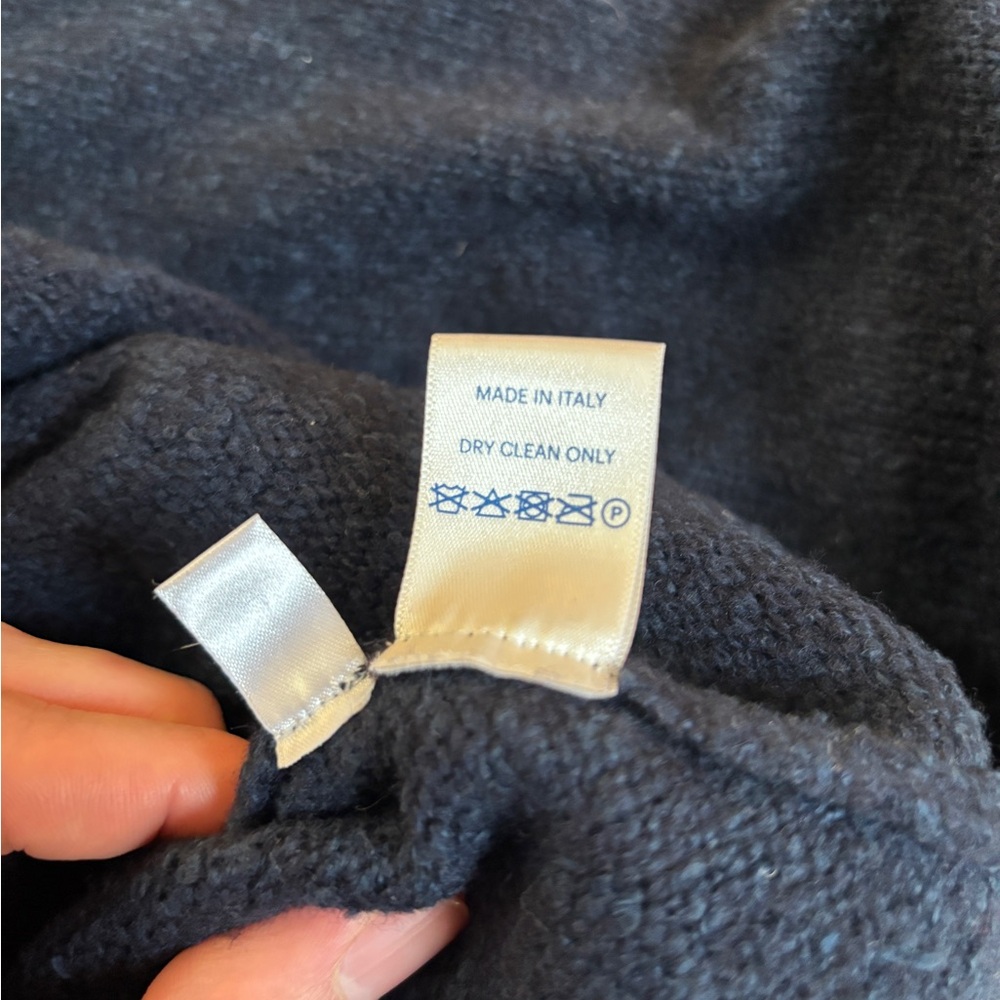 Raey Women's Navy Blue Cotton/Wool/Cashmere Blend Crew Oversized Sweater Size M - Picture 13 of 13